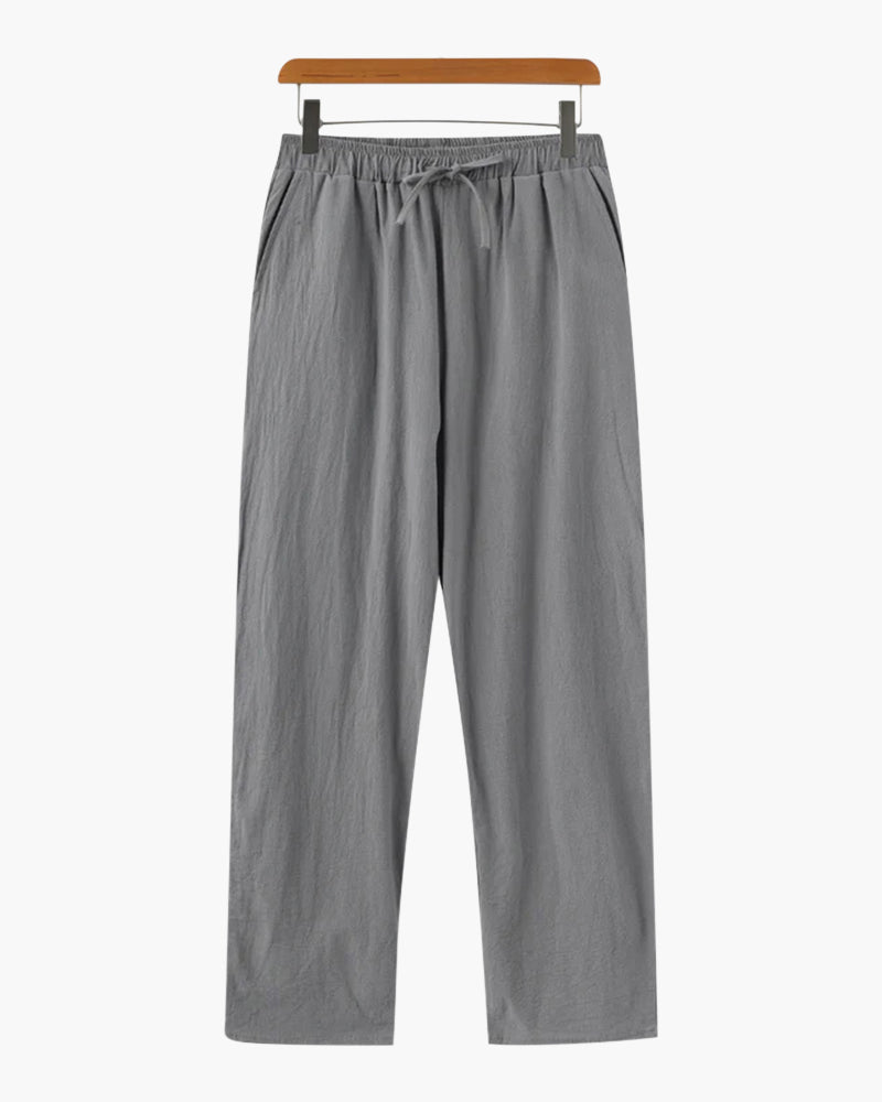 Men's Relaxed Fit Drawstring Pants - Lightweight Breathable Trousers