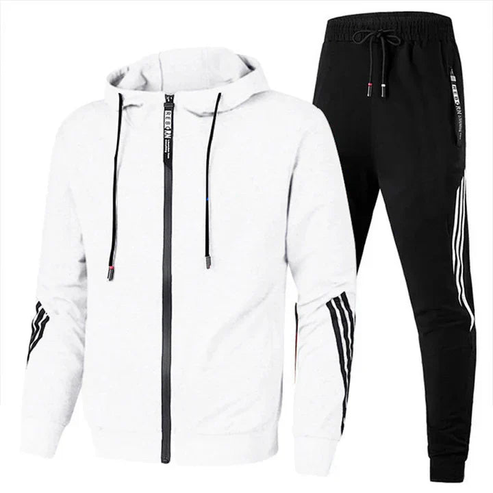 Men's Wool Blend Tracksuit | Sporty Two-Piece Sweat Suit