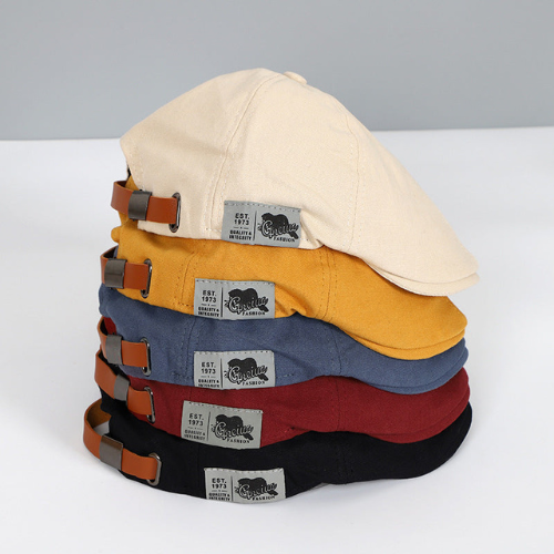 Men's Adjustable Beret - Classic Wool-Style Hat with Sun Protection