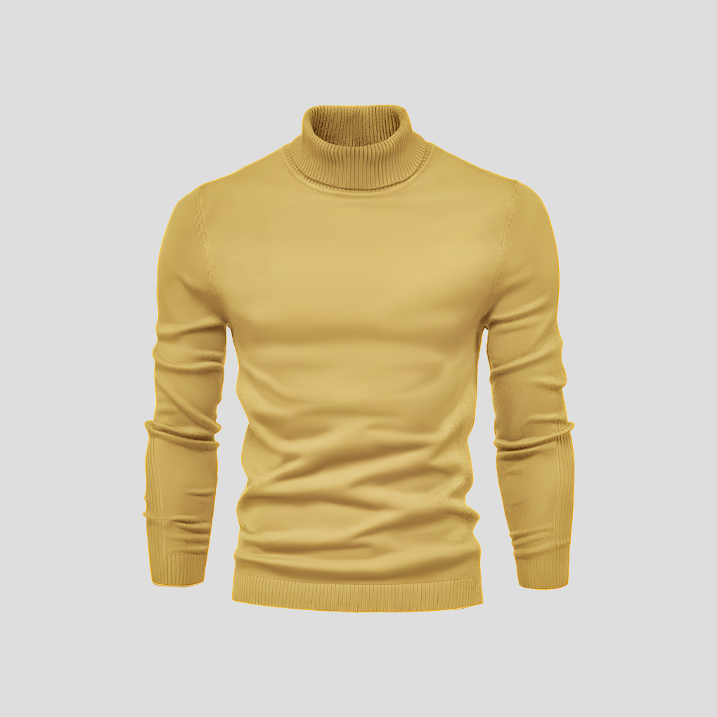 Men's Turtleneck Sweater - Soft Cotton, Casual to Formal Wear