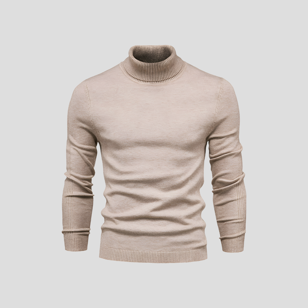 Men's Turtleneck Sweater - Soft Cotton, Casual to Formal Wear