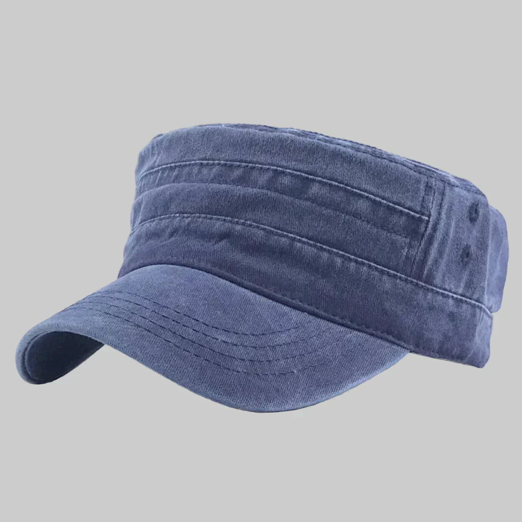 Men's Retro Army Beanie - Adjustable Military-Style Hat