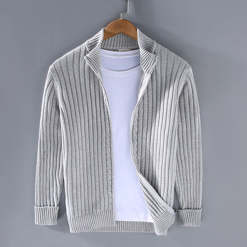 Lorenzo Cotton Cardigan for Men - Hand-Knit Artisan Cardigan