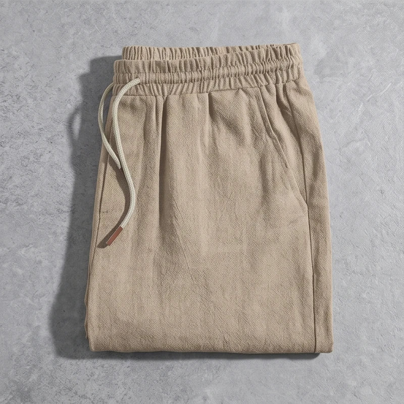 Men's Summer Drawstring Shorts with Adjustable Waist, Breathable Casual Fit