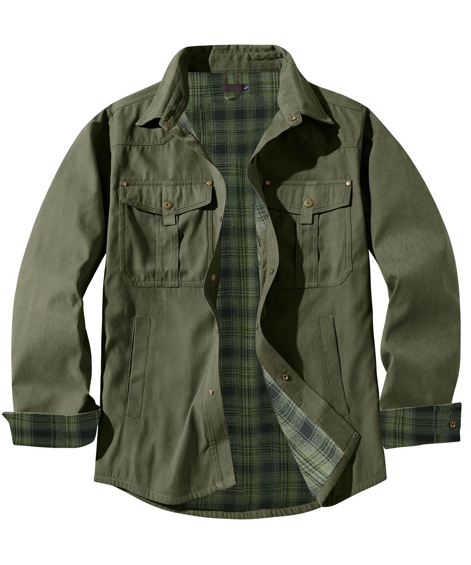 Traverse Insulated Jacket for Men - Polyester Cotton-Flannel Outdoor Coat