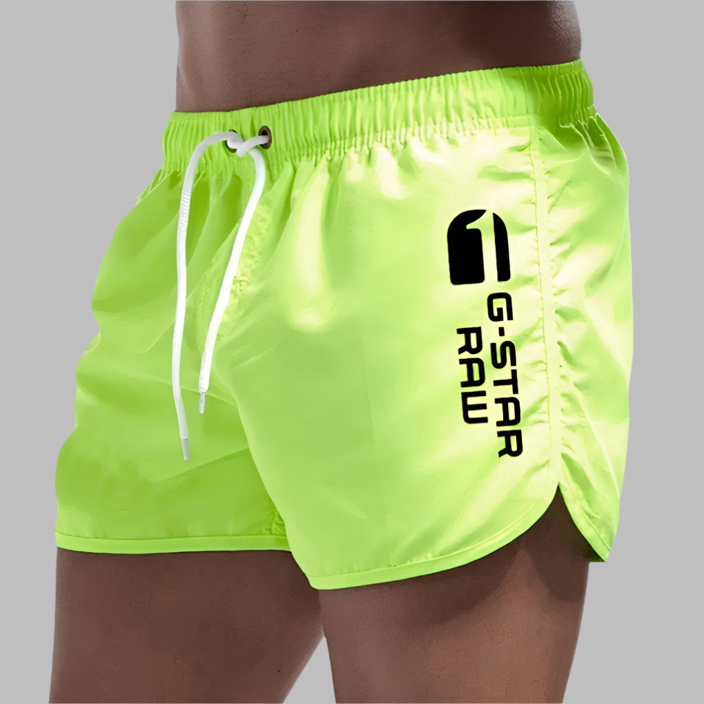 Men's Quick-Dry Swim Trunks - Lightweight Solid Color Swimwear