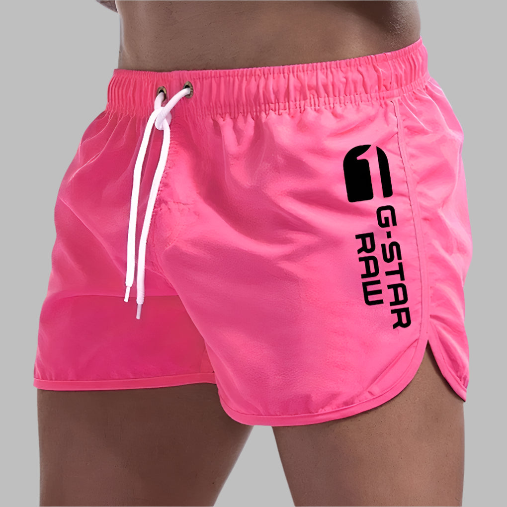 Men's Quick-Dry Swim Trunks - Lightweight Solid Color Swimwear