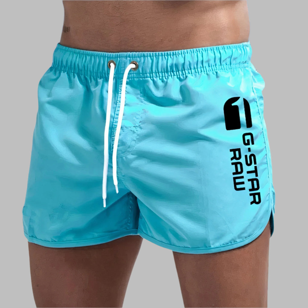 Men's Quick-Dry Swim Trunks - Lightweight Solid Color Swimwear