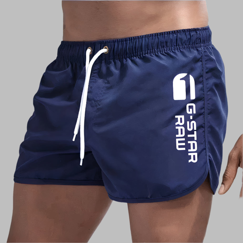 Men's Quick-Dry Swim Trunks - Lightweight Solid Color Swimwear