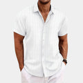 Men's Linen Cotton Blend Shirt, Breathable Regular Fit for Warm Weather