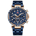 Men's Stainless Steel Wristwatch, Minimalist Numberless Dial