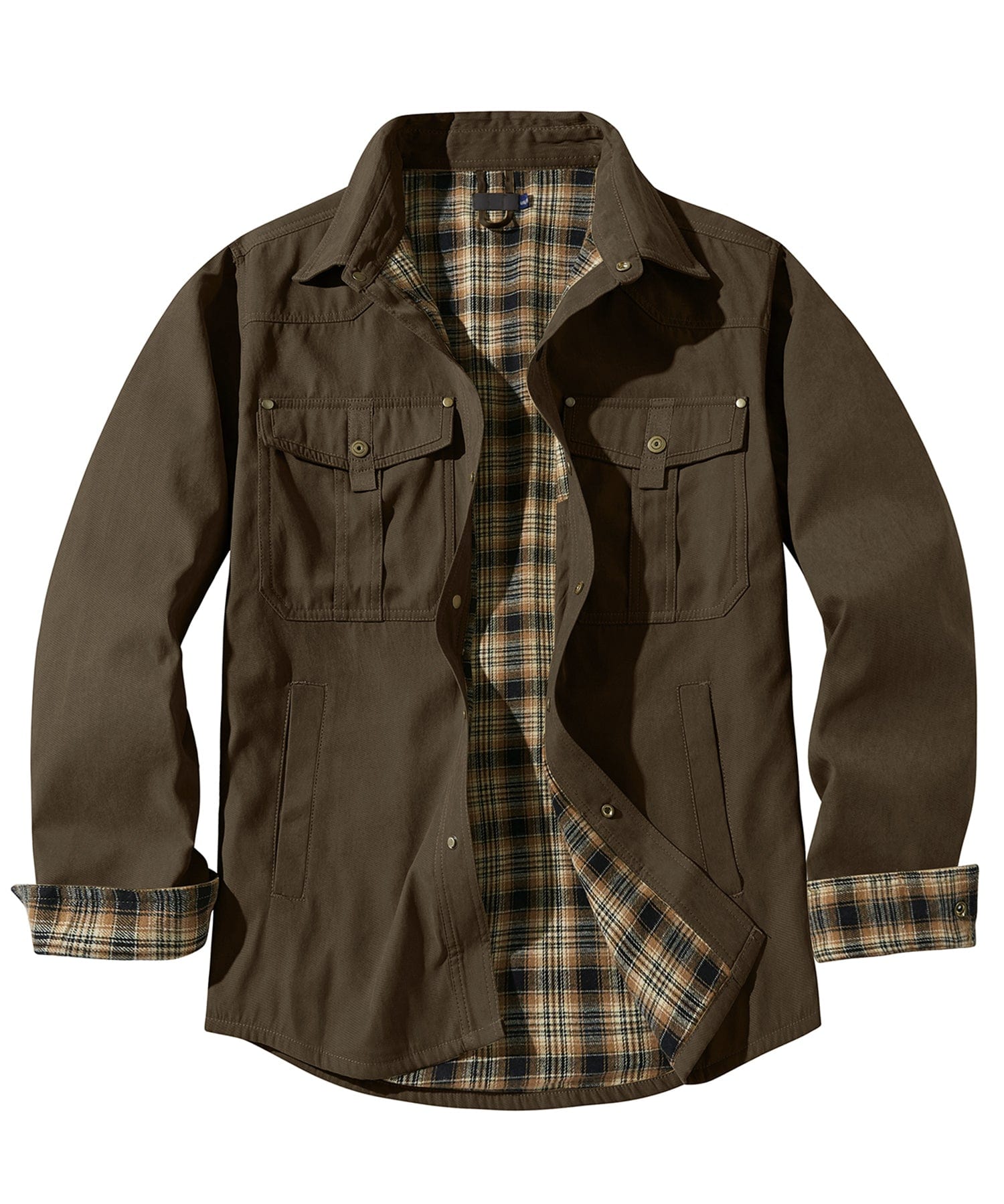 Traverse Insulated Jacket for Men - Polyester Cotton-Flannel Outdoor Coat