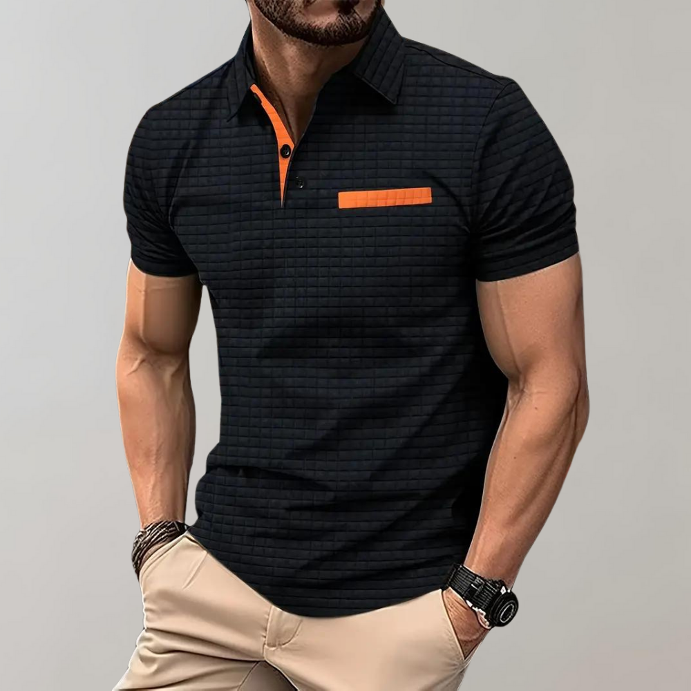 Men's Slim-Fit Polo Shirt, Breathable Cotton Casual Wear