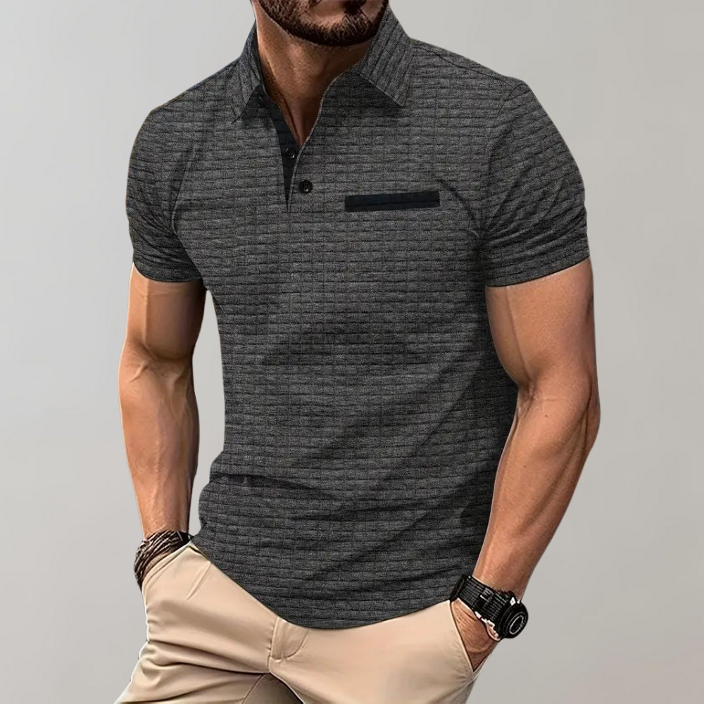Men's Slim-Fit Polo Shirt, Breathable Cotton Casual Wear