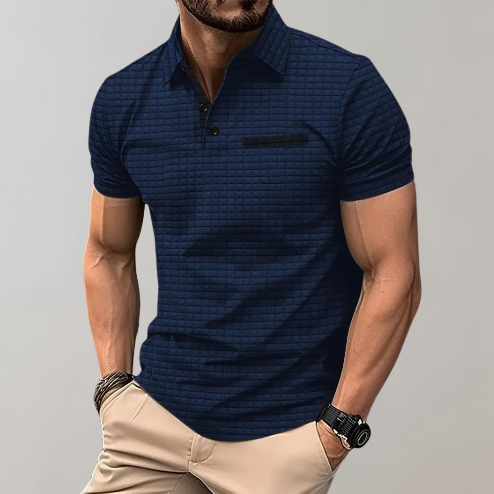 Men's Slim-Fit Polo Shirt, Breathable Cotton Casual Wear