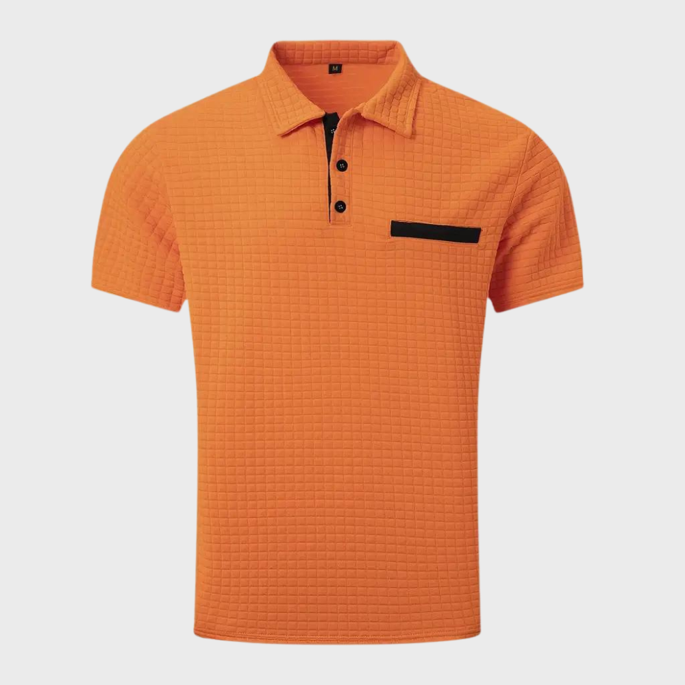 Men's Slim-Fit Polo Shirt, Breathable Cotton Casual Wear
