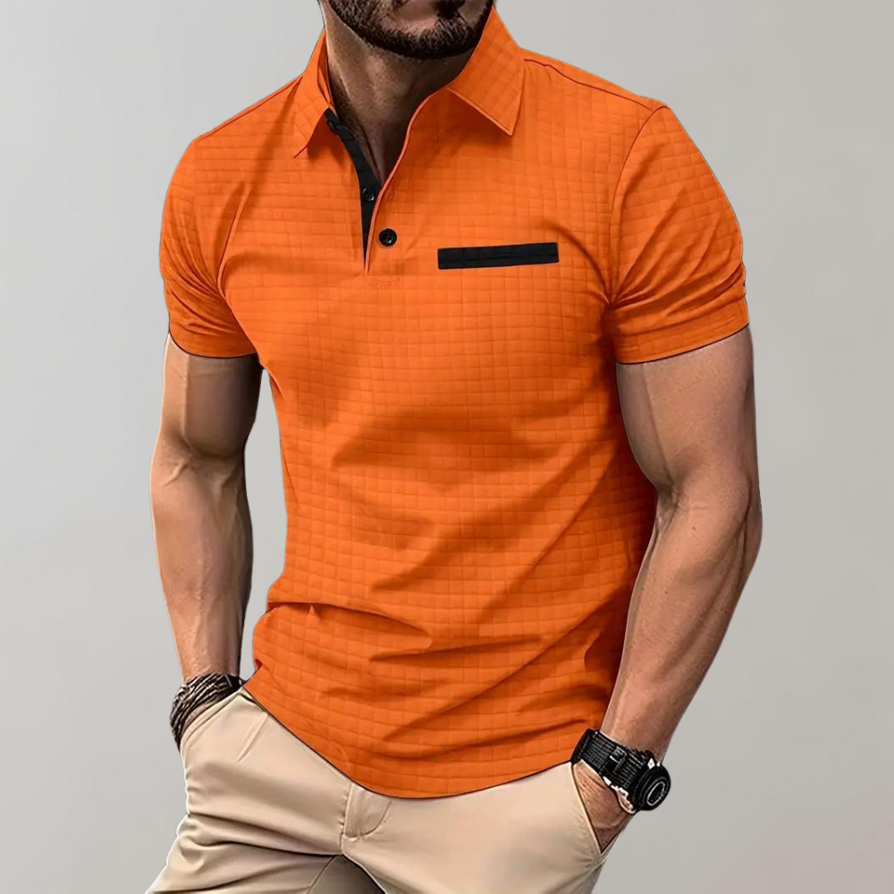 Men's Slim-Fit Polo Shirt, Breathable Cotton Casual Wear