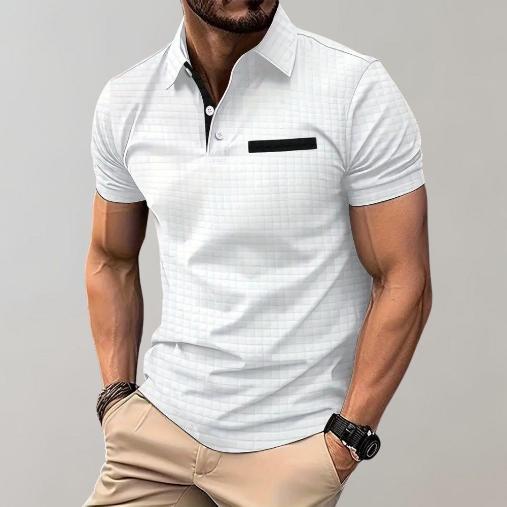 Men's Slim-Fit Polo Shirt, Breathable Cotton Casual Wear