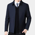 Men's Fall Jacket with Classic Collar, Zip Up Lightweight Coat