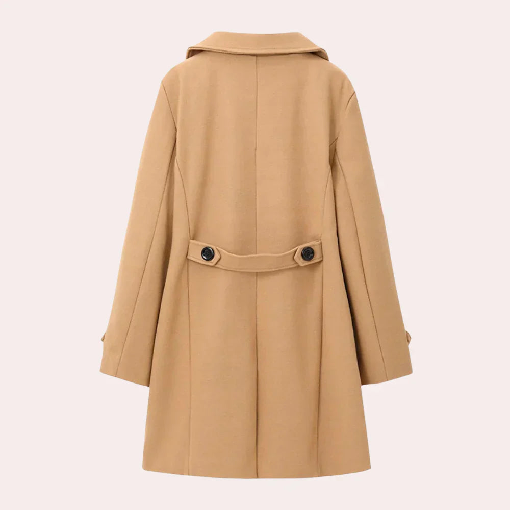 Men's Wool Blend Coat - Tailored Lapel Overcoat