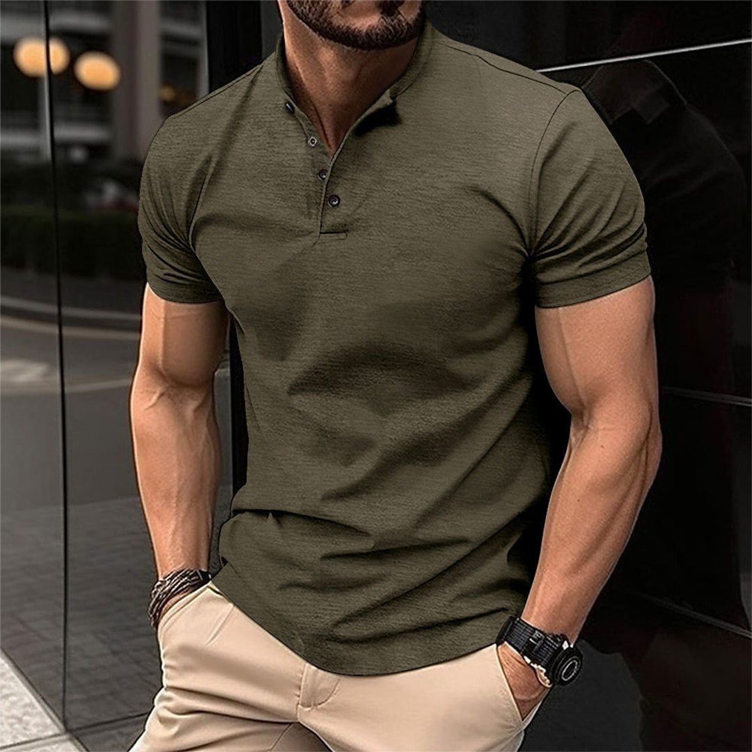 Men's Classic Polo Shirt, Modern Tailored Fit Cotton Blend