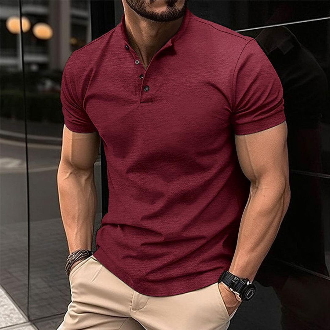 Men's Classic Polo Shirt, Modern Tailored Fit Cotton Blend