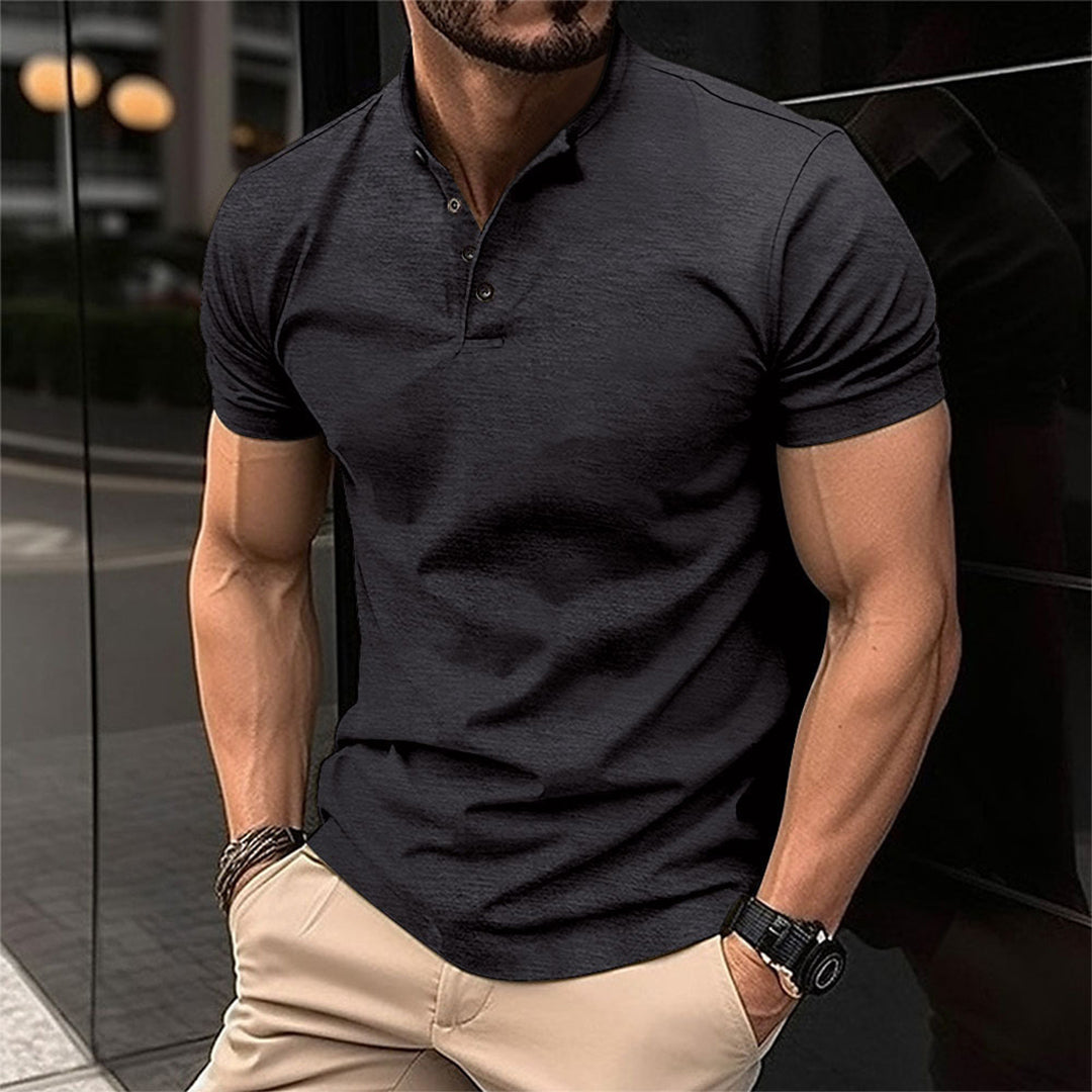 Men's Classic Polo Shirt, Modern Tailored Fit Cotton Blend