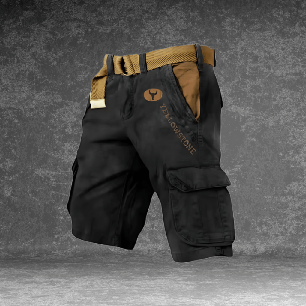 Men's Cargo Shorts - Multi-Pocket Woven Casual Shorts