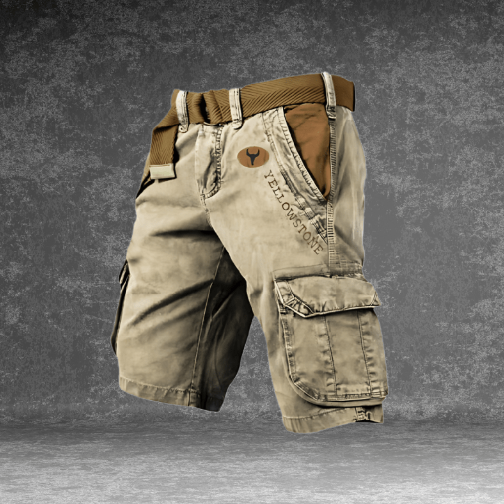 Men's Cargo Shorts - Multi-Pocket Woven Casual Shorts