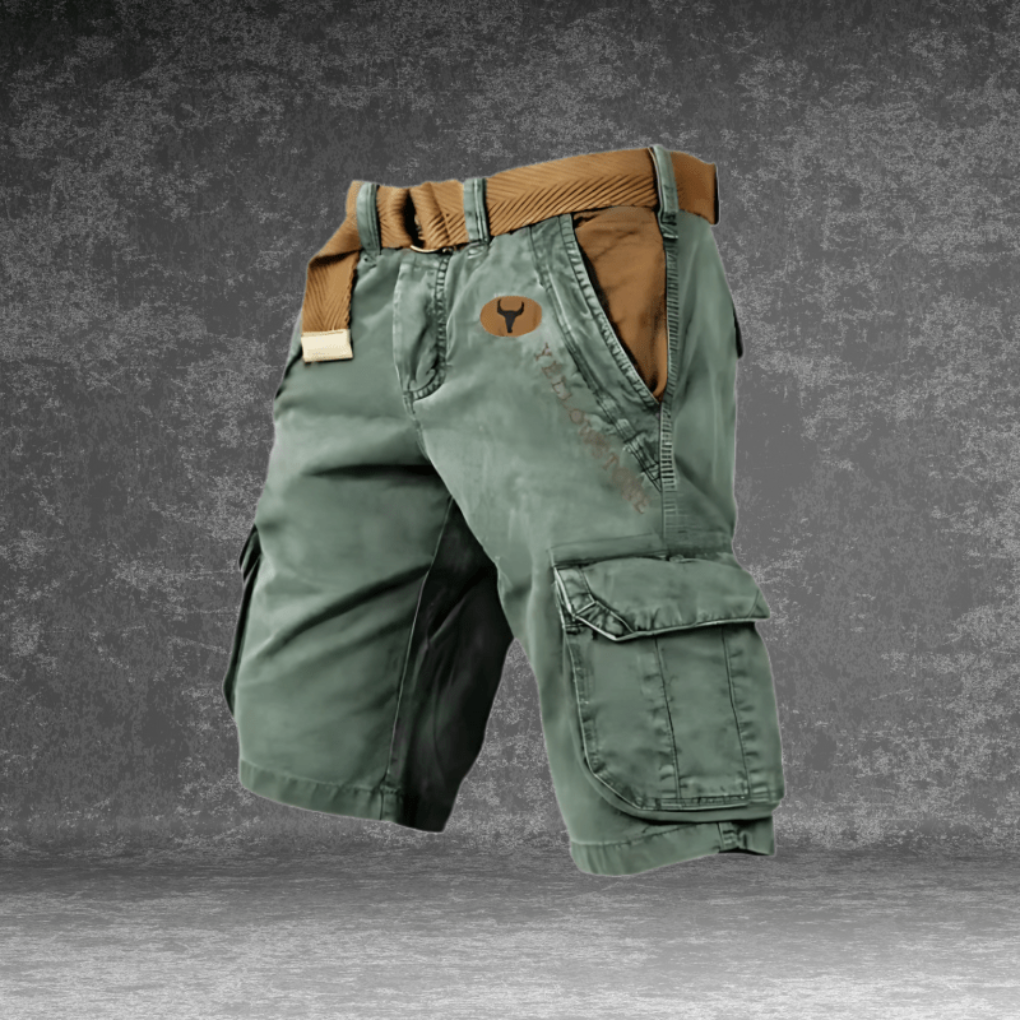 Men's Cargo Shorts - Multi-Pocket Woven Casual Shorts