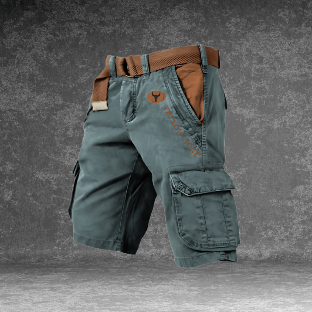 Men's Cargo Shorts - Multi-Pocket Woven Casual Shorts