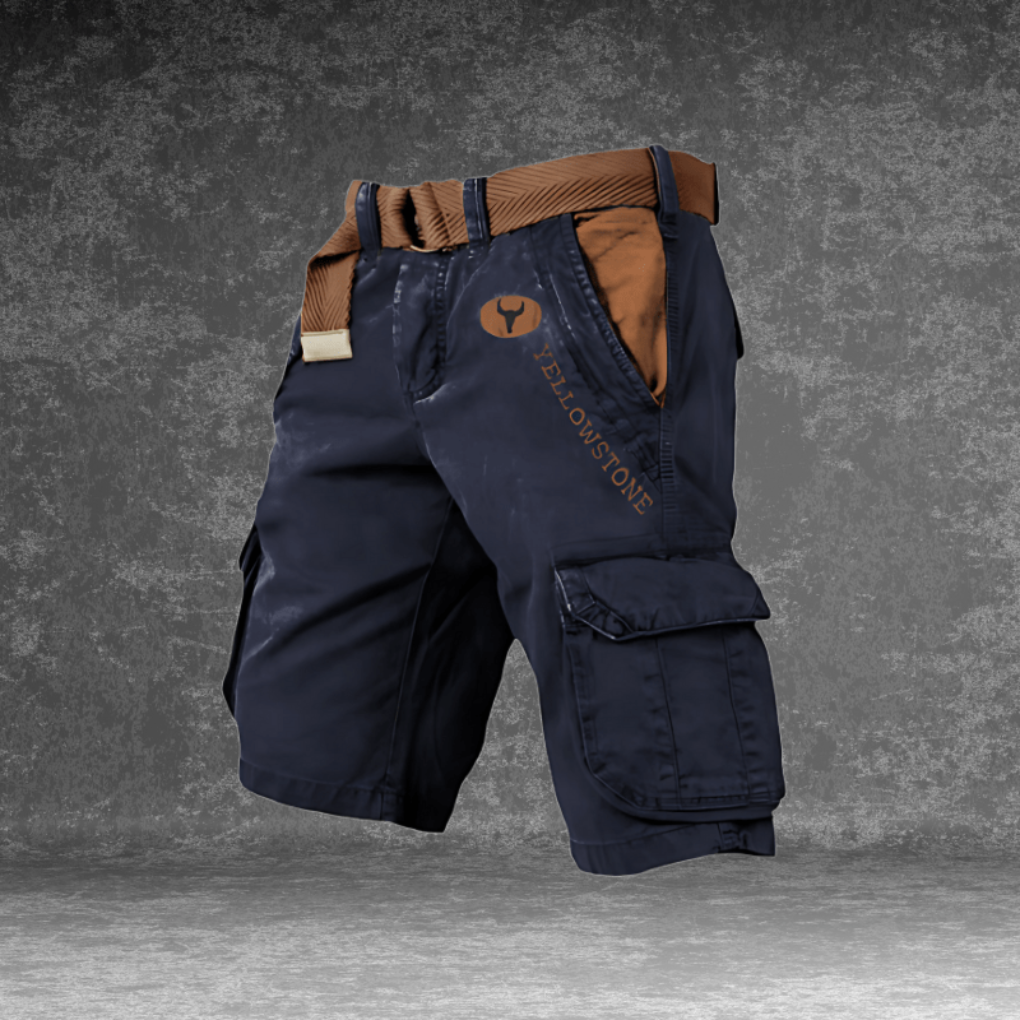 Men's Cargo Shorts - Multi-Pocket Woven Casual Shorts