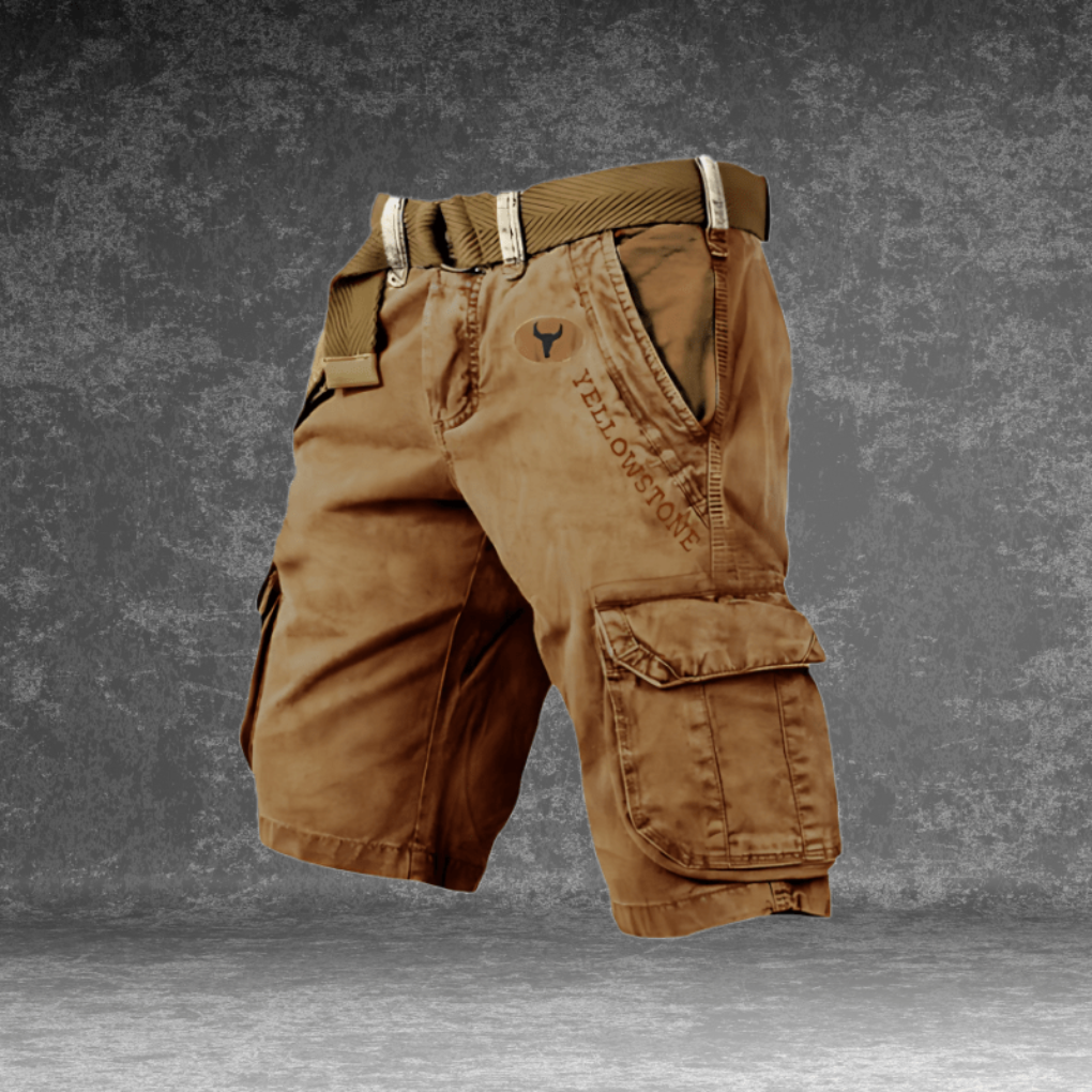 Men's Cargo Shorts - Multi-Pocket Woven Casual Shorts