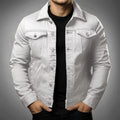 Men's Denim Jacket, Classic Button-Down Cotton Trucker Style