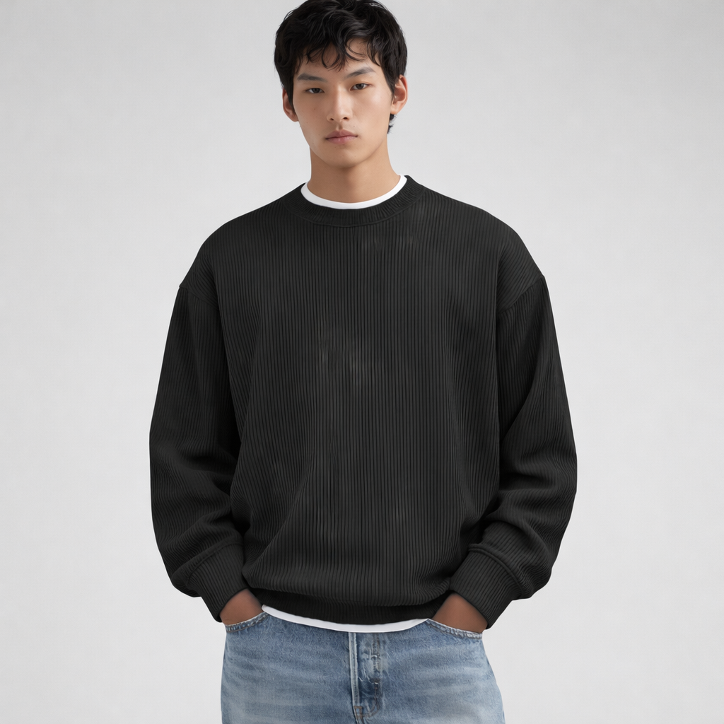 Men's Turtleneck Sweater, Wool Blend Knit Pullover for Men