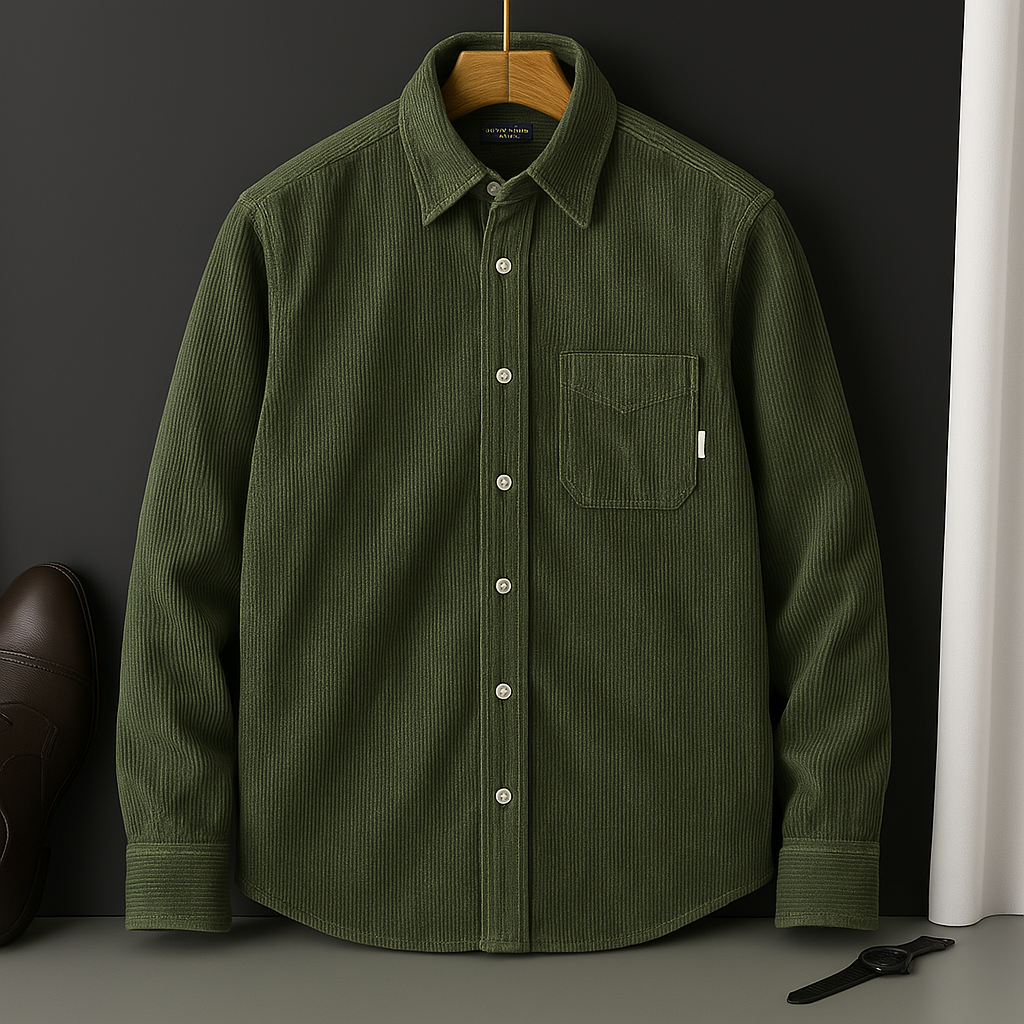 Men's Corduroy Shirt Jacket, Lightweight Layer for Transitional Weather
