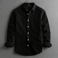 Men's Classic Button-Down Shirt with Turn-Down Collar, Versatile Casual Shirt