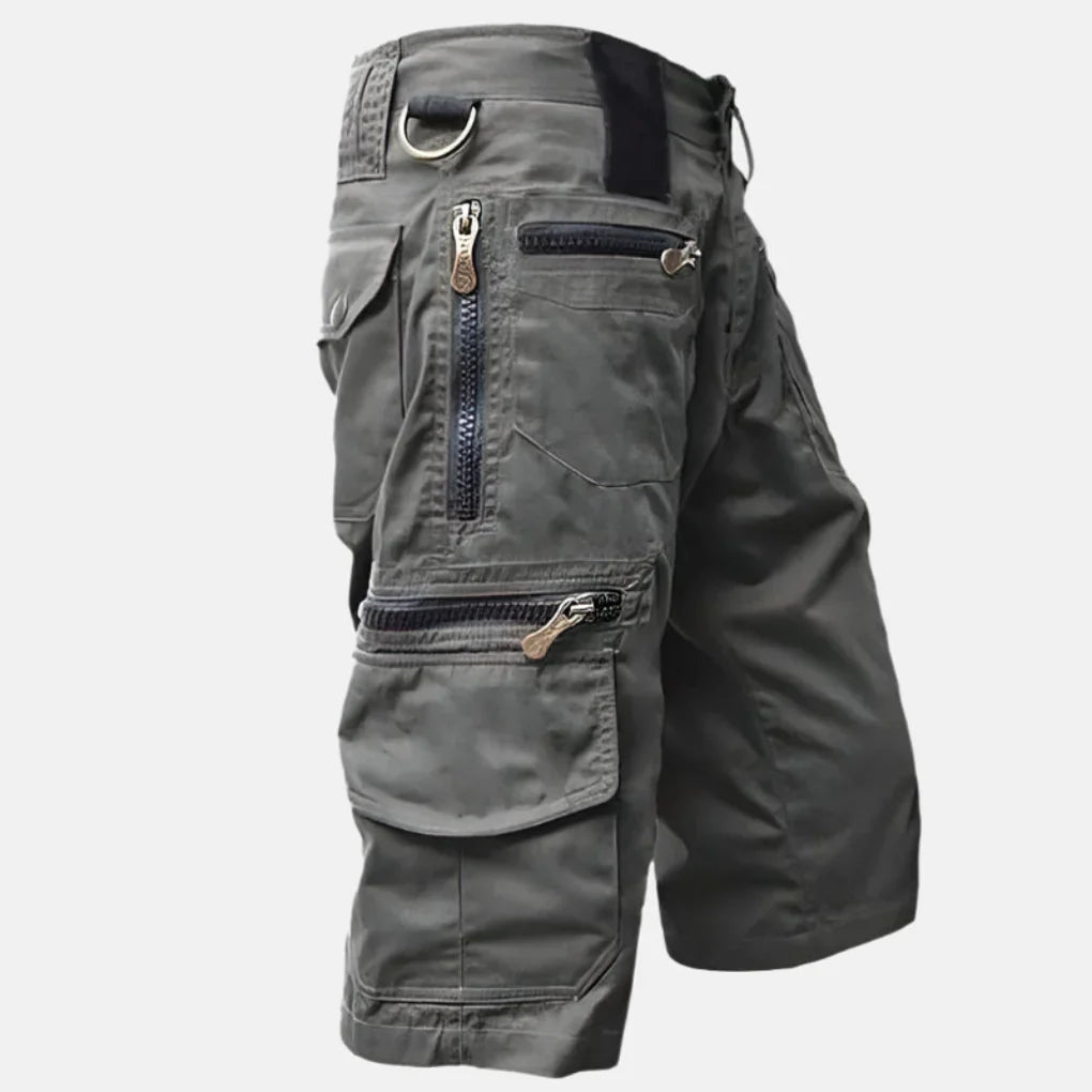 Men's Utility Cargo Shorts, Knee-Length Cotton-Blend Shorts with Multiple Pockets