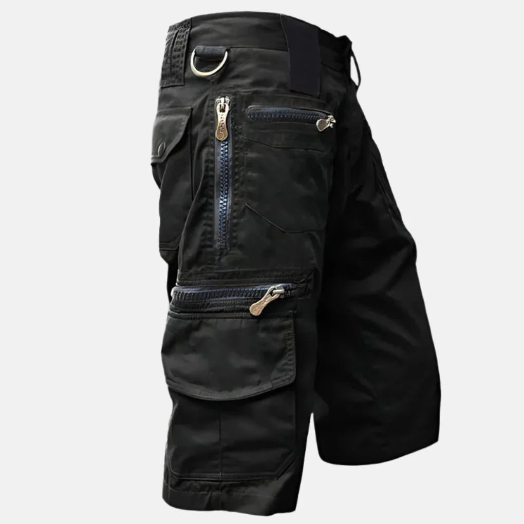 Men's Utility Cargo Shorts, Knee-Length Cotton-Blend Shorts with Multiple Pockets