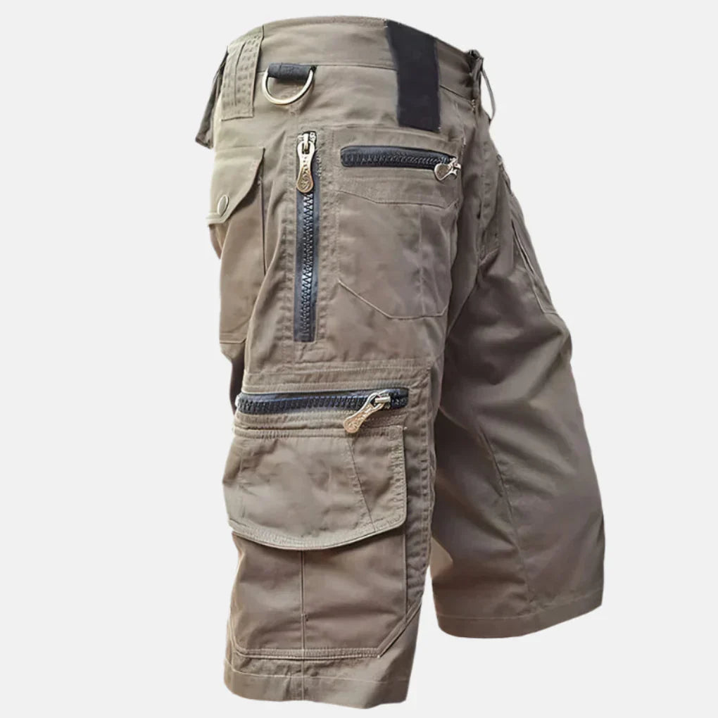 Men's Utility Cargo Shorts, Knee-Length Cotton-Blend Shorts with Multiple Pockets