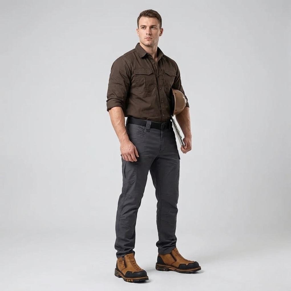 Men's Ankle Boots with Skull Accent, Bold PU Leather Boots for Everyday Wear