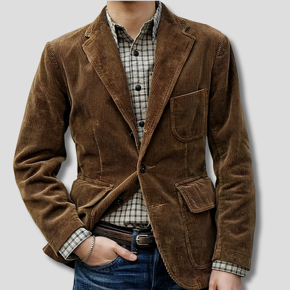 Men's Vintage Blazer and Vest Set, Tailored Two Piece
