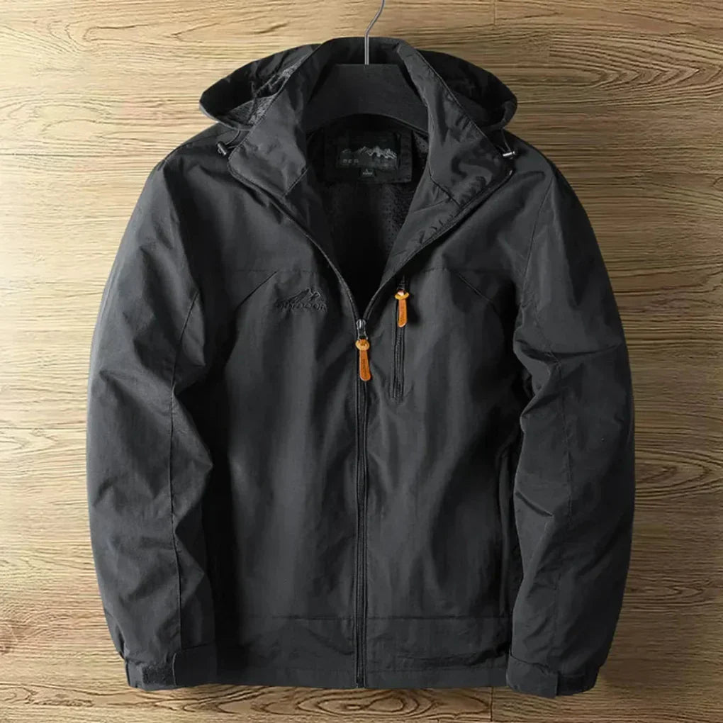 Men's Water-Resistant Breathable Outdoor Jacket with Hood