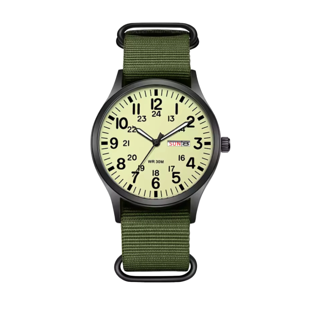 Men's Military Outdoor Watch - Rugged Water-Resistant Watch with Luminous Dial