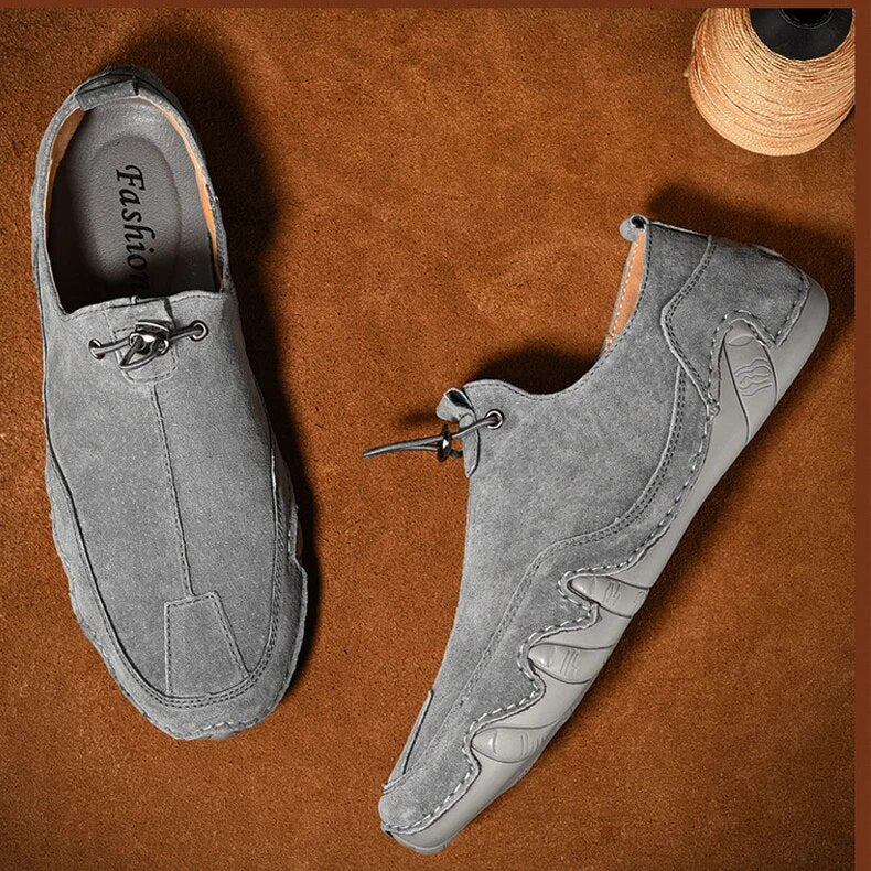 Men's Slip-On Shoes - Lightweight Adjustable Lock Closure Sneakers