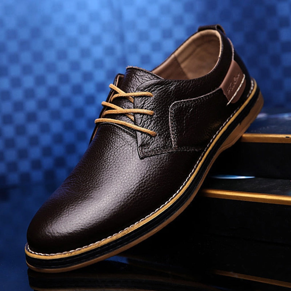 Men's Oxford Shoes, Leather Lace Up Dress Shoes