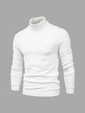 Men's Turtleneck Sweater - Soft Cotton, Machine Washable, Classic Fit