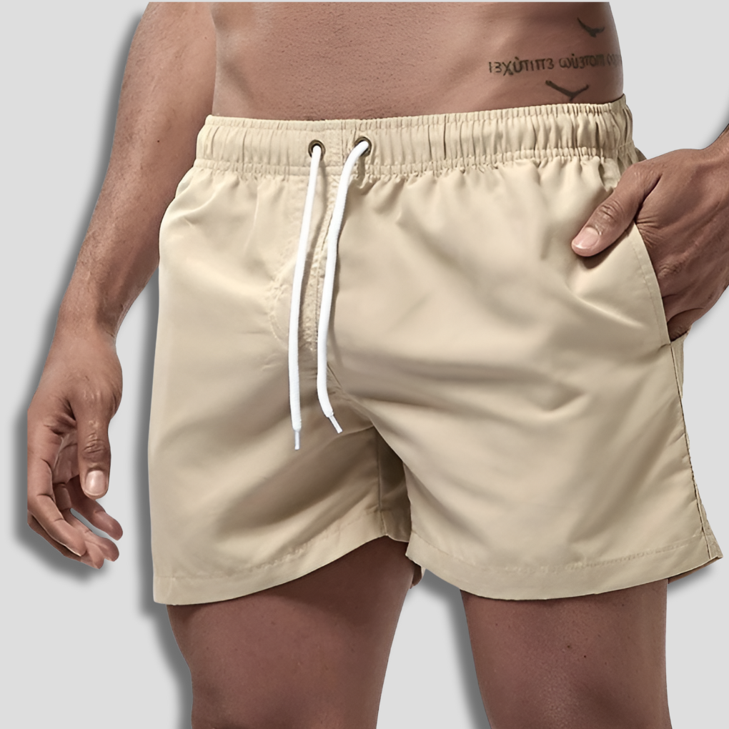 Men's Quick-Dry Swim Shorts with Mesh Lining and Pockets