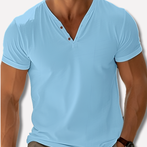 Classic V-Neck T-Shirt for Men - Soft Cotton, Tailored Fit