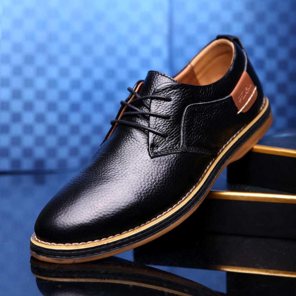 Men's Oxford Shoes, Leather Lace Up Dress Shoes